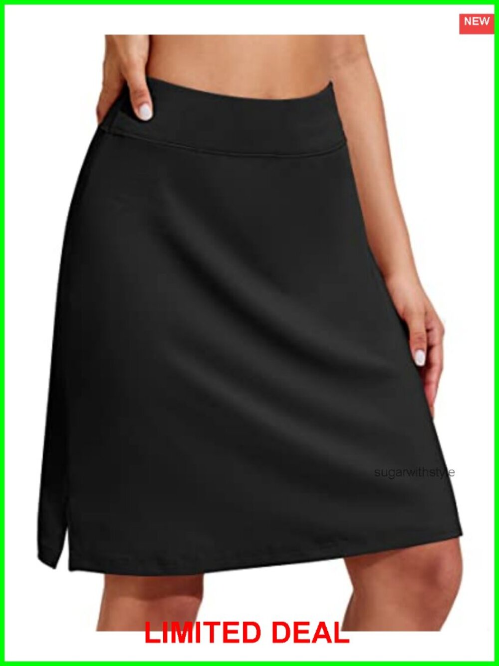 Women's 20" Knee Length High Waisted Golf Skorts with Pockets
